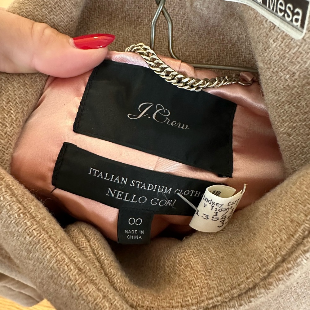 J Crew Funnel Neck Coat (Nello Gori Italian Stadium Cloth) - Picture 6 of 6